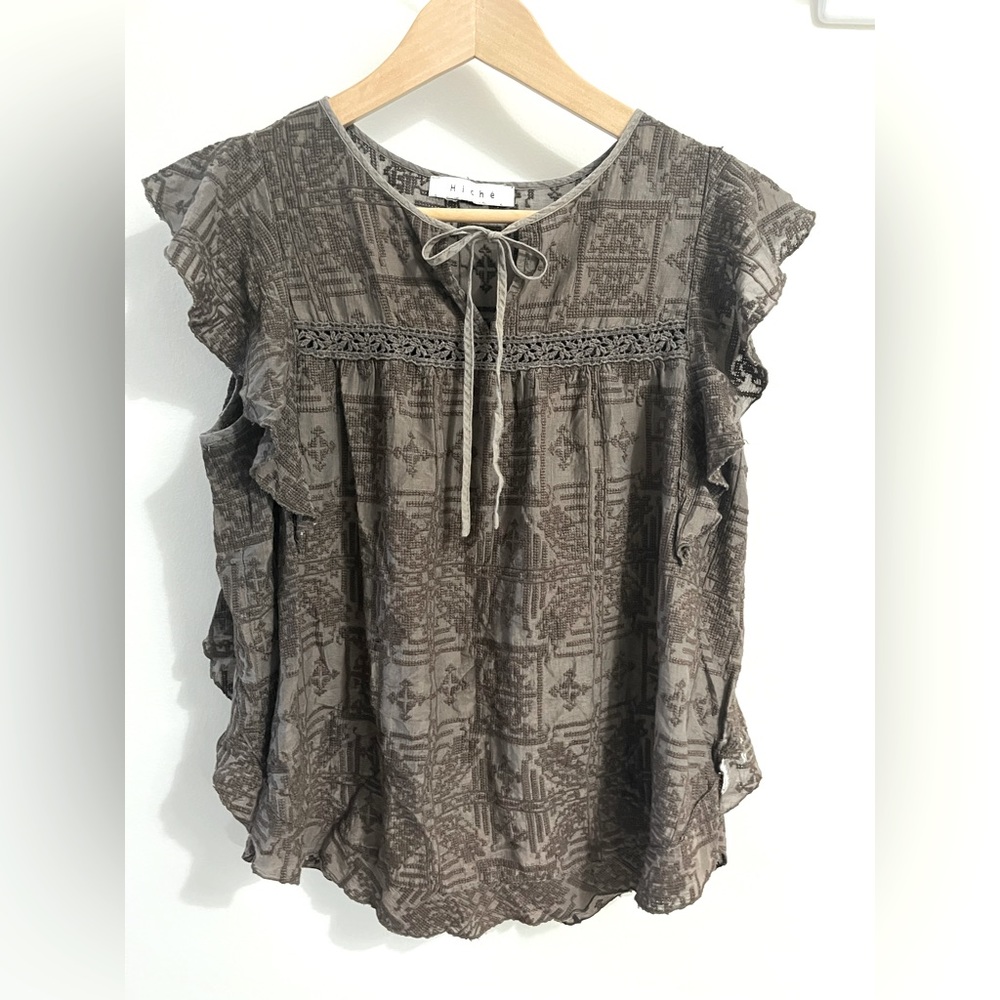 Anthropologie Hiché Women’s Taupe Blouse